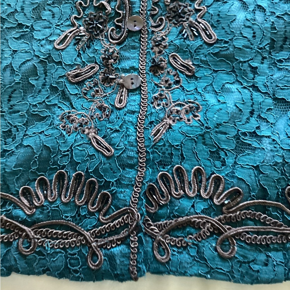 Vintage Coldwater Creek jacket NWOT Lace ,‎ embroidered - Picture 11 of 12